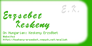 erzsebet keskeny business card
